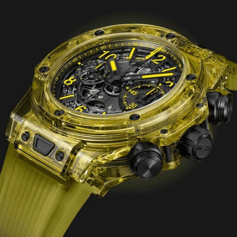 Black Yellow Sapphire 42mm Herrenchronograph