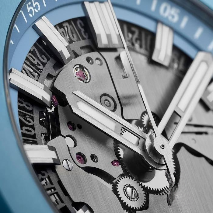 Integrated Time Only, Himmelblaue Keramik, 42 mm