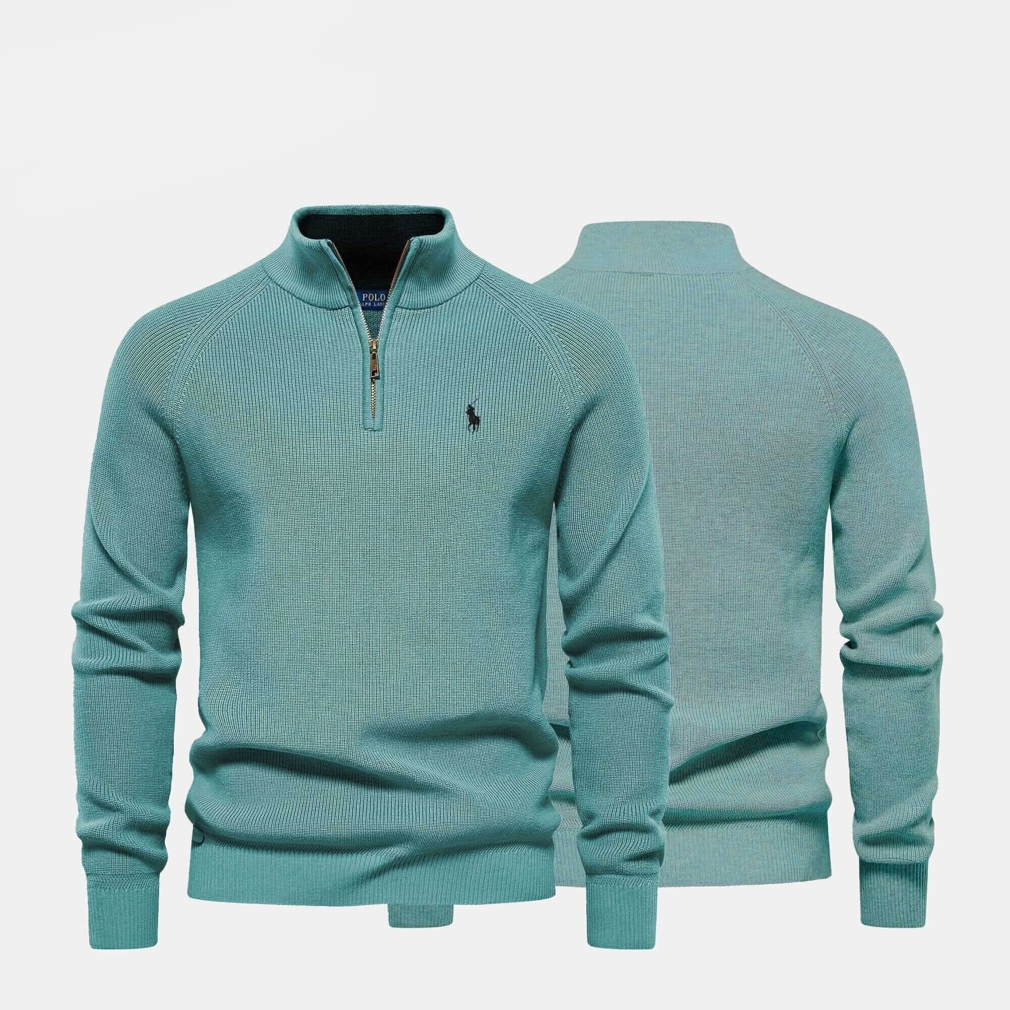 Gerippter Zip-Pullover Premium