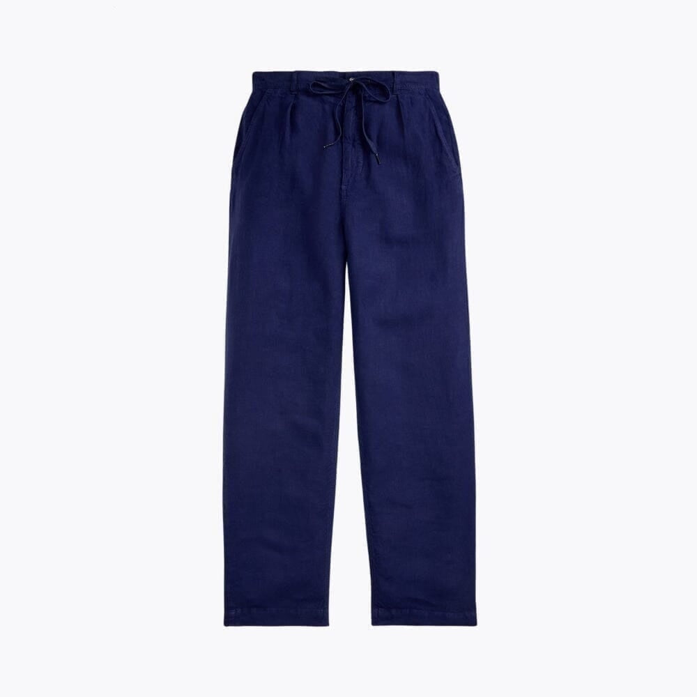 Lateef Relaxed Fit Leinen-Hose Mit Falten