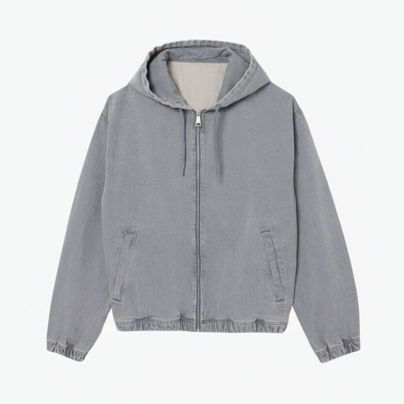 Jeansjacke Mit Kapuze Und Wascheffekt