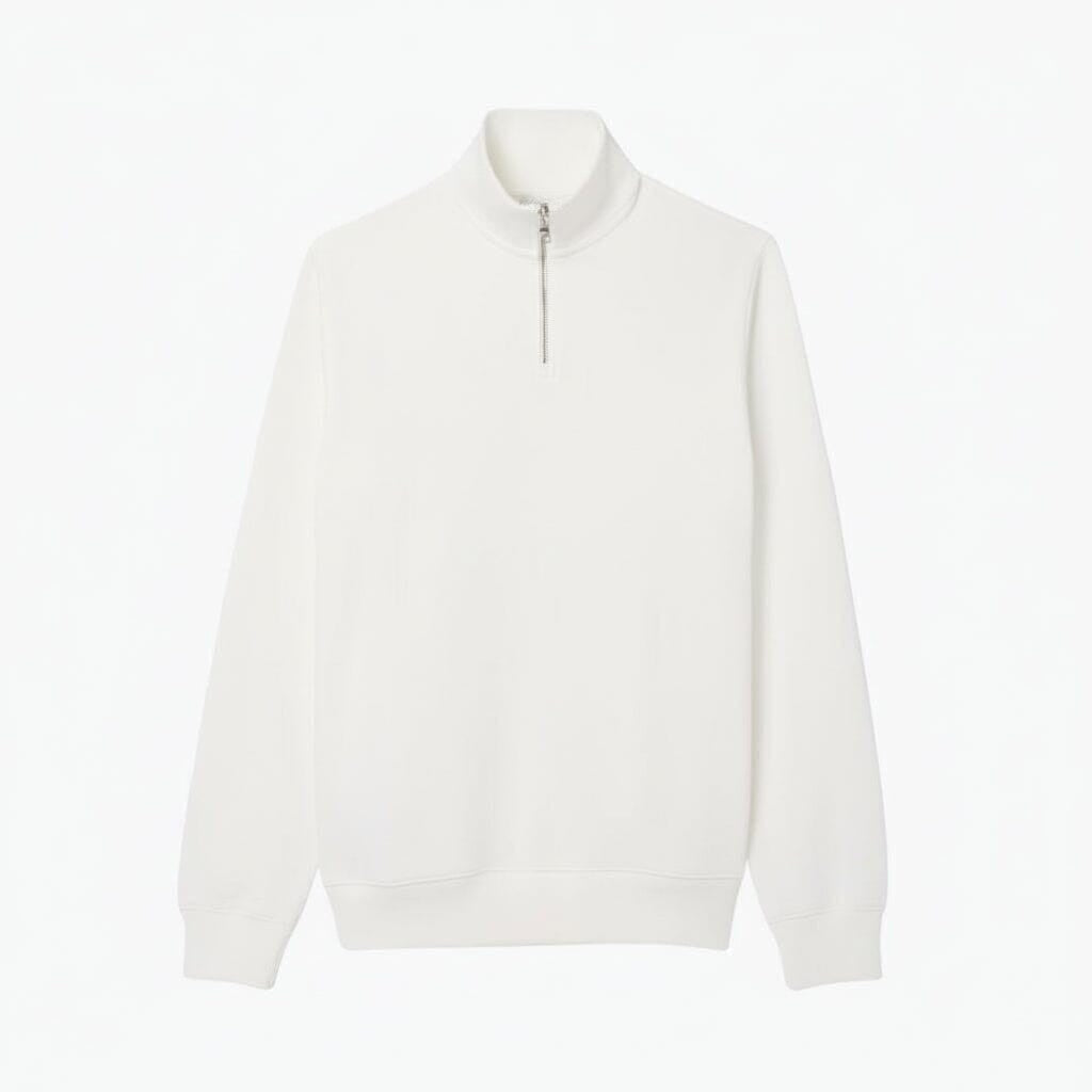 Sweatshirt Mit Reißverschluss Und Hohem Kragen