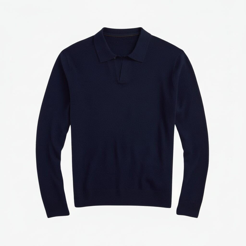 Woll-Pullover Mit Johnny-Kragen