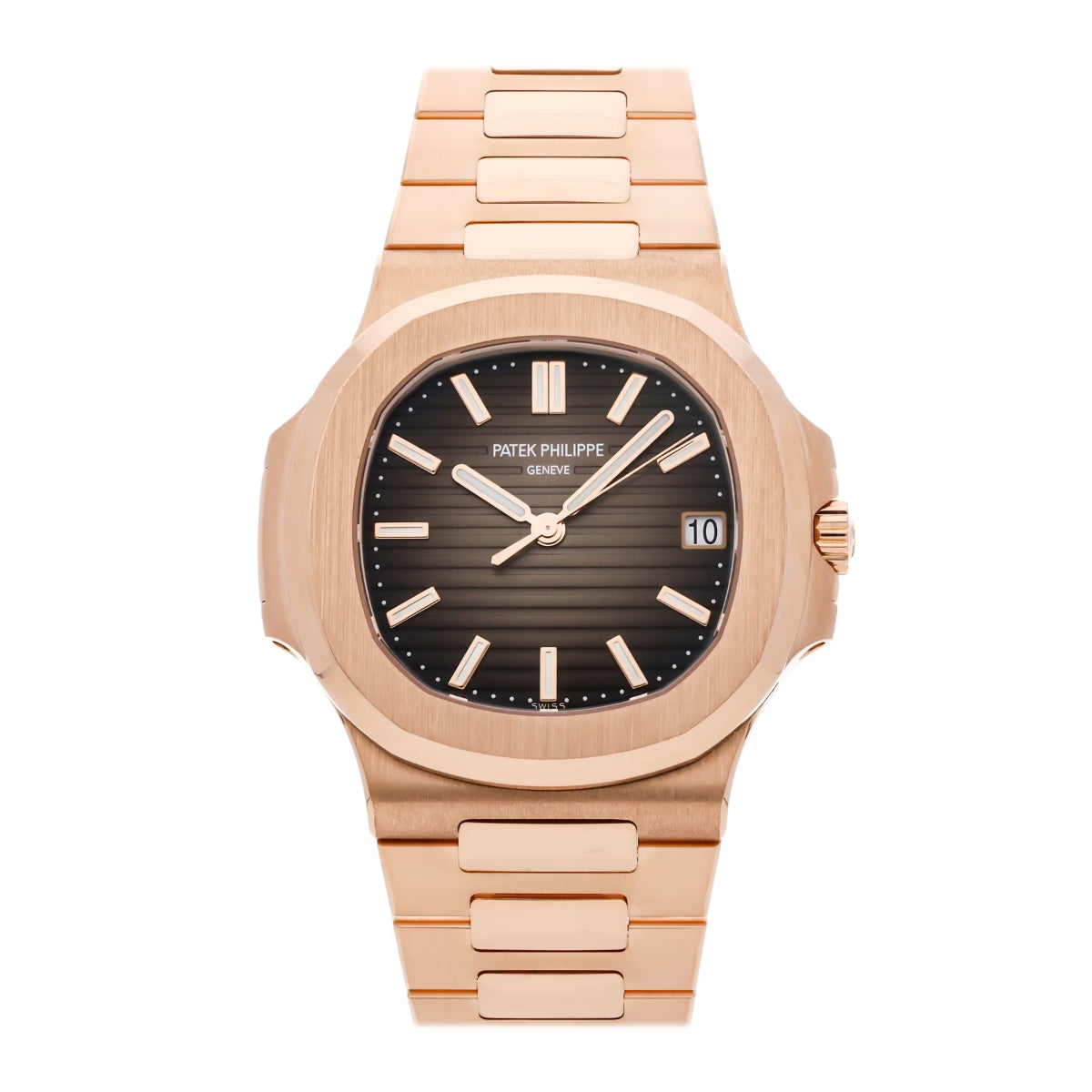 Nautilus Chronograph 5980/1R-001 Roségold Schwarzes Zifferblatt
