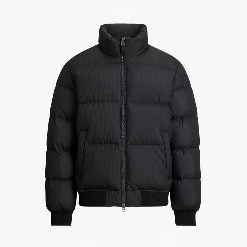 Strukturierte Ripstop Daunenjacke