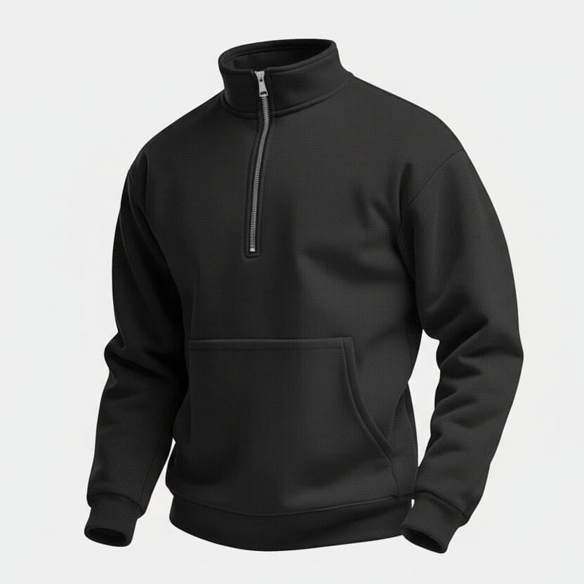 Pullover Mit Halbem Reißverschluss