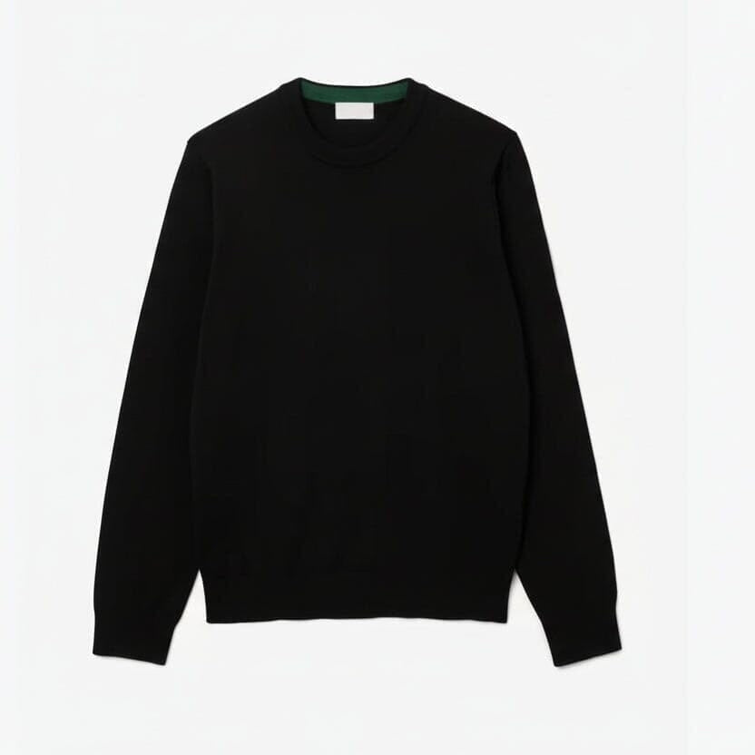 Merinowolle Pullover Mit Rundhalsausschnitt