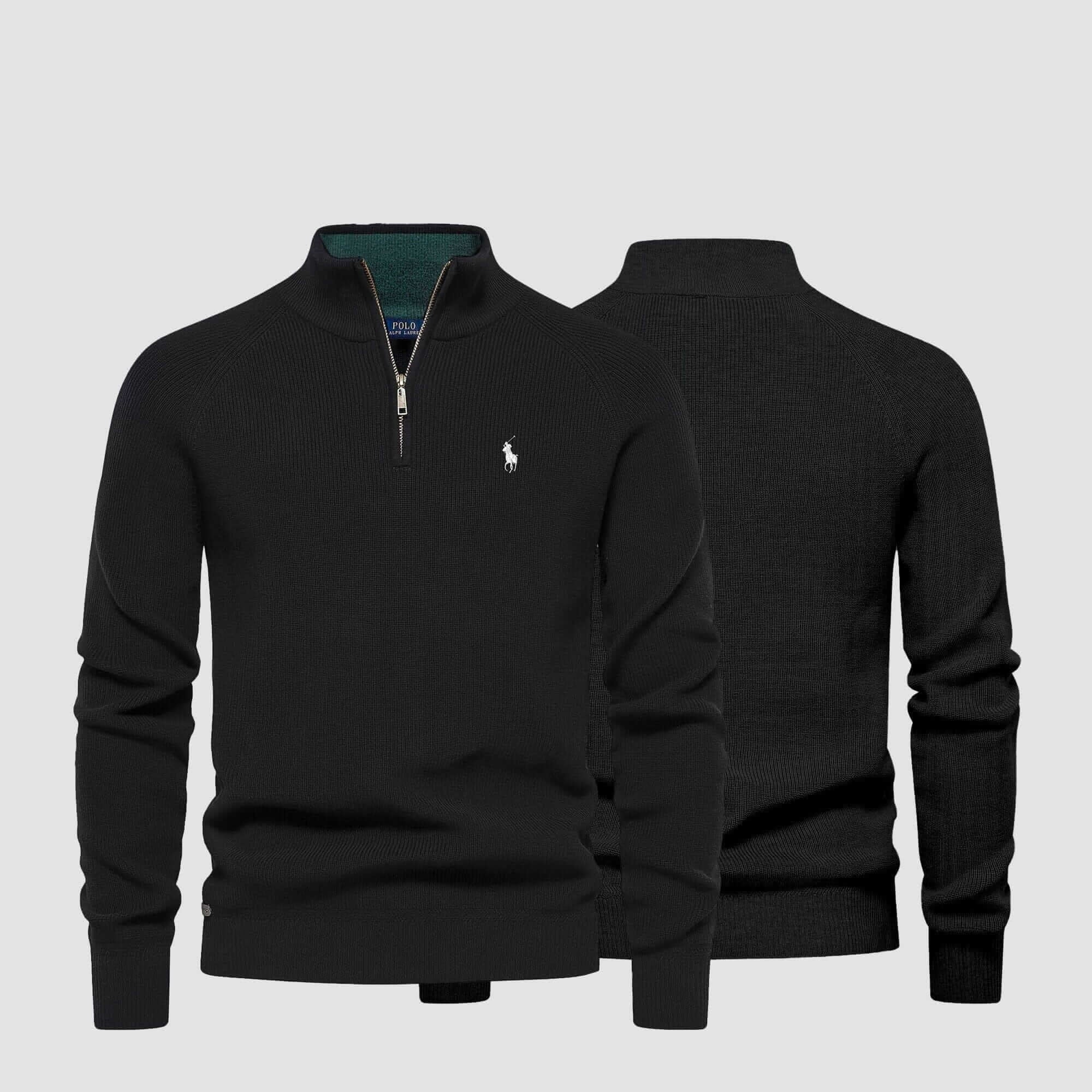Gerippter Zip-Pullover Premium