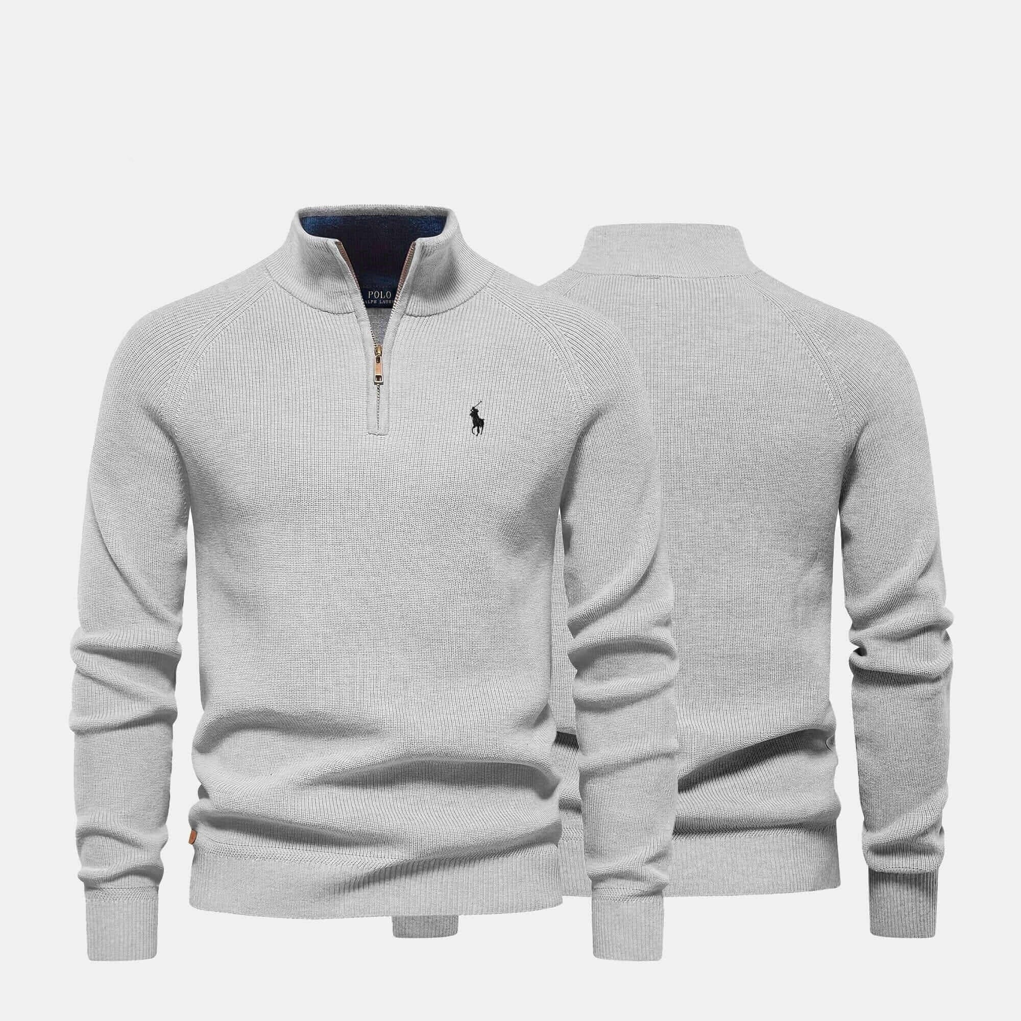 Gerippter Zip-Pullover Premium