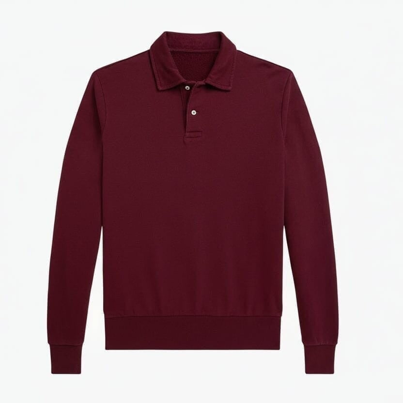 Loopback Fleece Sweatshirt Mit Kragen
