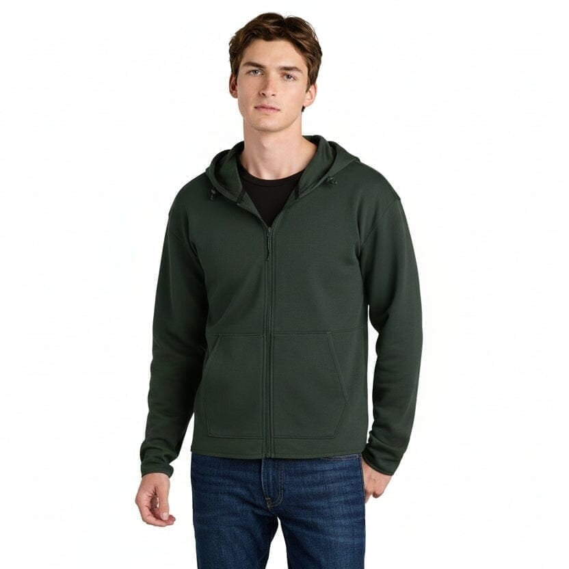 Double-Knit Kapuzenjacke Mit Reißverschluss