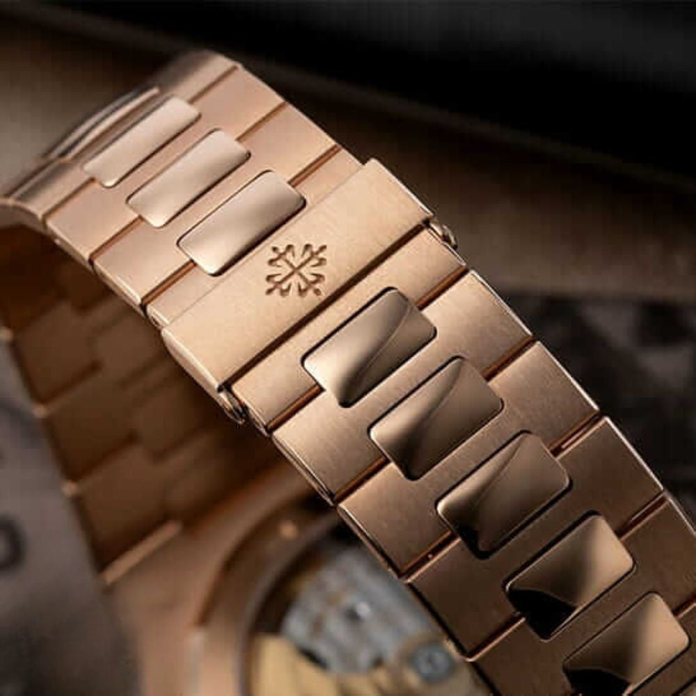 Nautilus Chronograph 5980/1R-001 Roségold Schwarzes Zifferblatt
