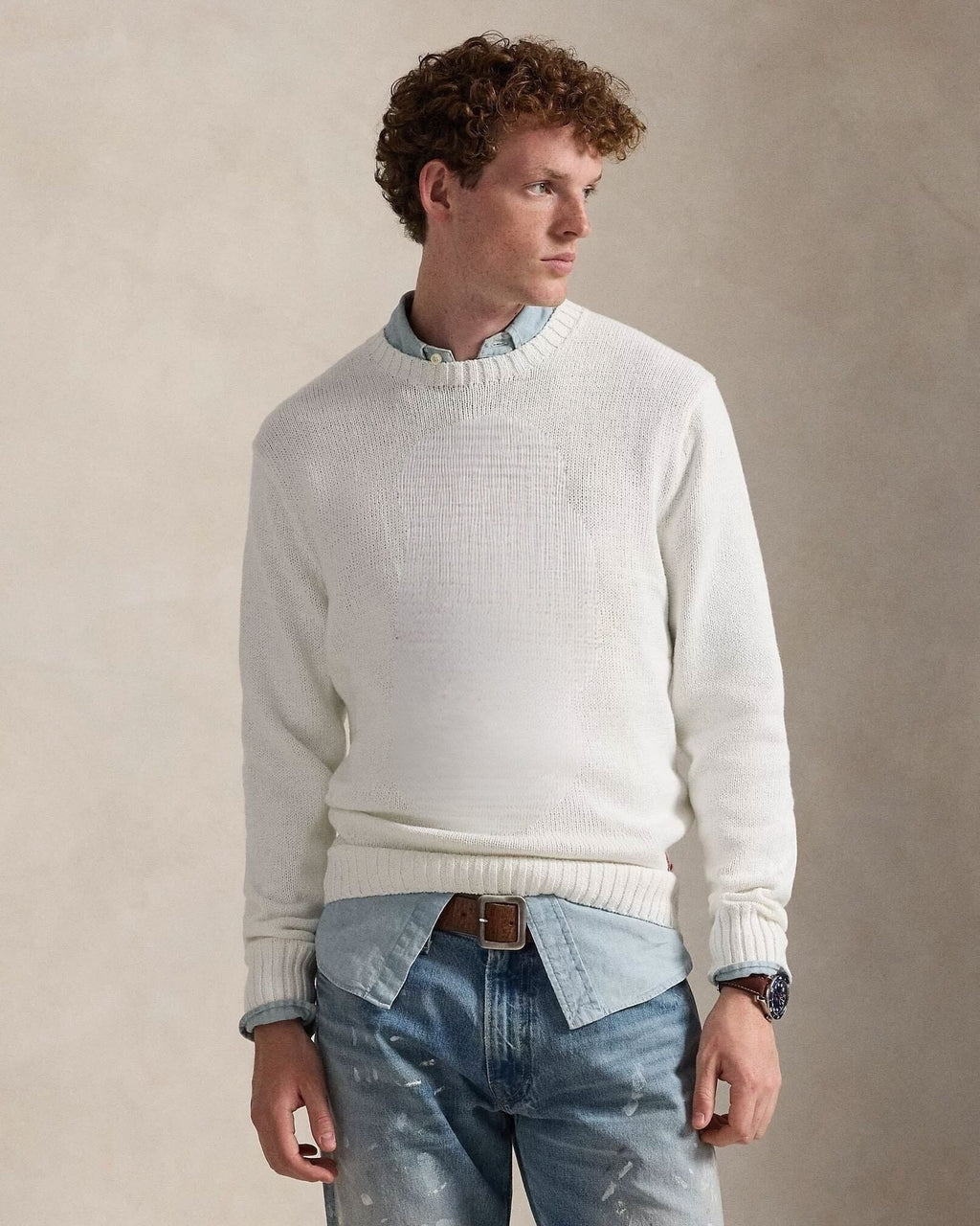 Polo Bear Baumwolle-Leinen Pullover