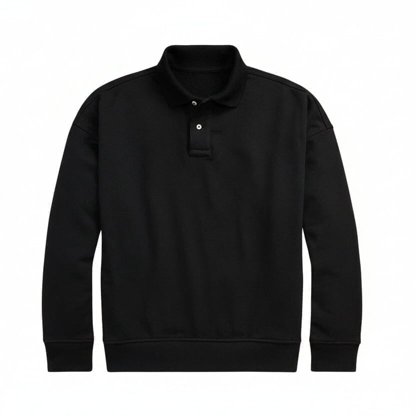 Logo Sweatshirt Mit Polokragen