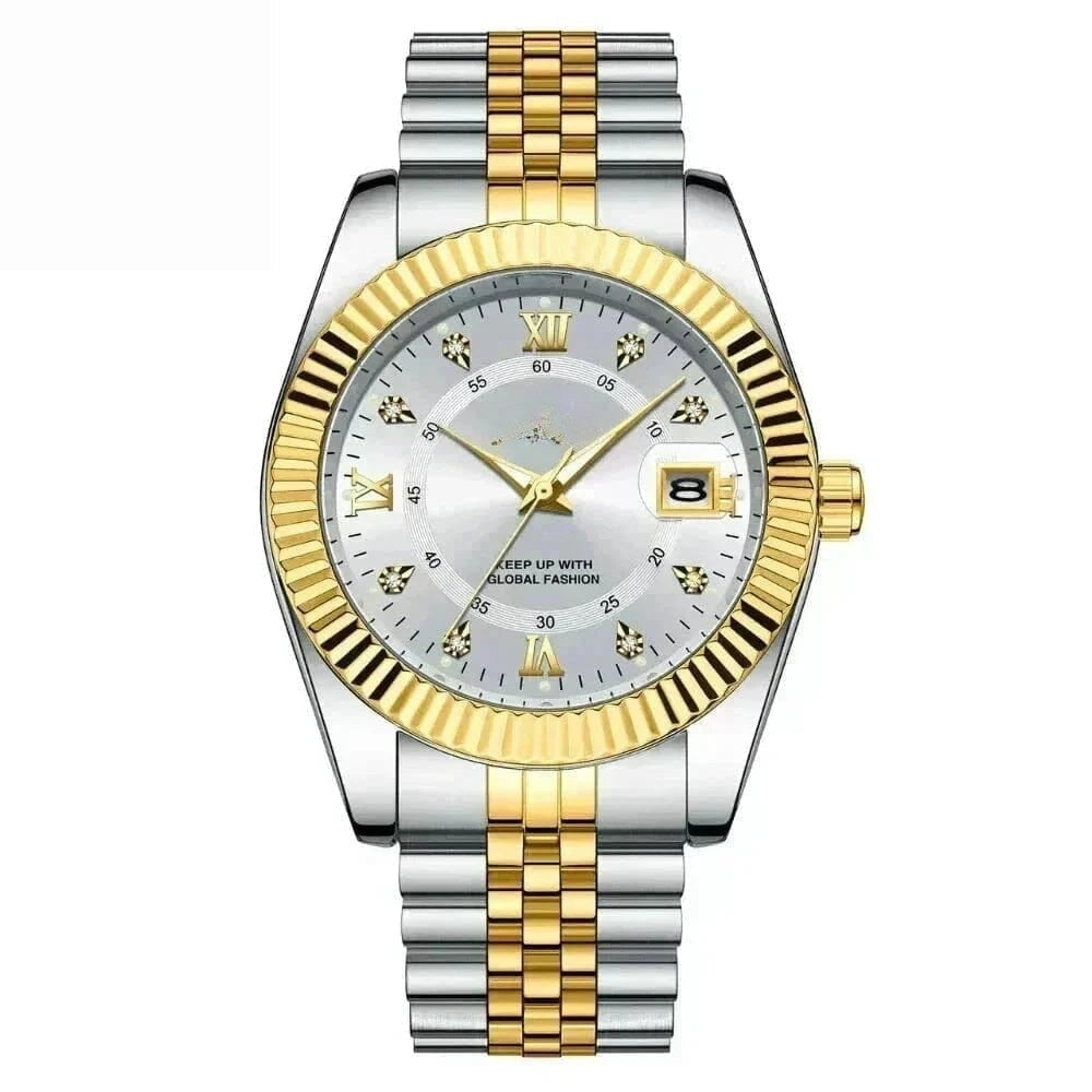 Goldenstar 40mm Herrenarmbanduhr - Wasserdicht - Edelstahl