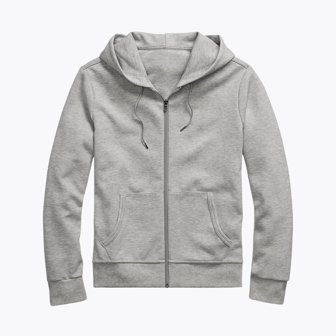 Doppelstrick Kapuzenjacke Mit Reißverschluss