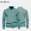 Zip Zopfstrick Woll-Pullover
