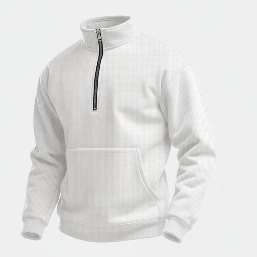 Pullover Mit Halbem Reißverschluss