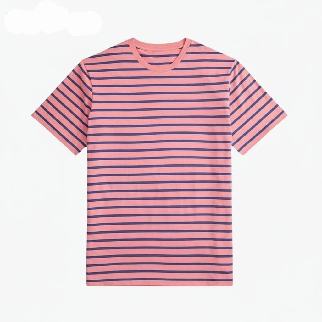Gestreiftes Jersey Rundhals T-SHIRT