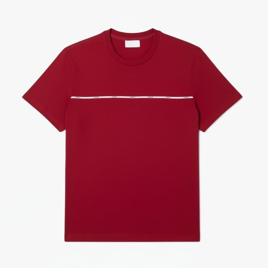 Herren T-SHIRT Aus Baumwoll-Jersey Mit Kontrastbesatz