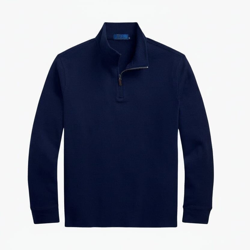 Estate-Rib Pullover Mit Viertel-Reißverschluss