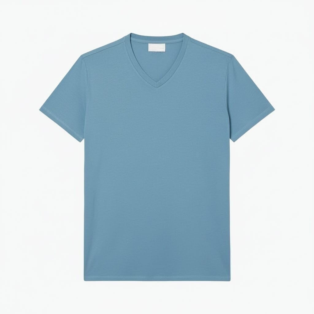 Herren V-Ausschnitt T-SHIRT Aus Leichter Pima-Baumwolle