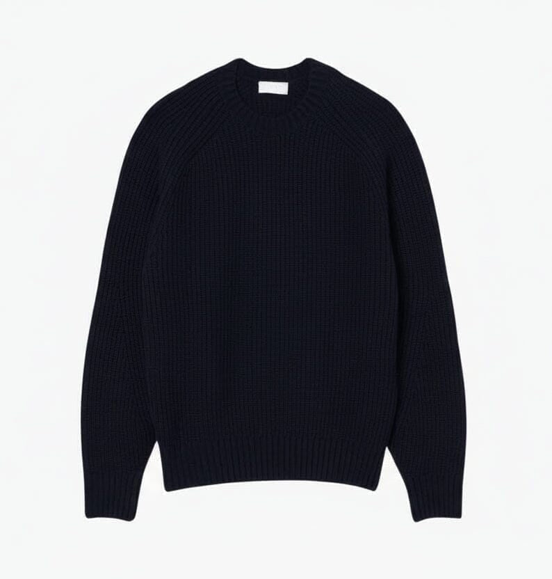 Dicker Pullover Aus Gekämmter Wolle Mit Rundhalsausschnitt