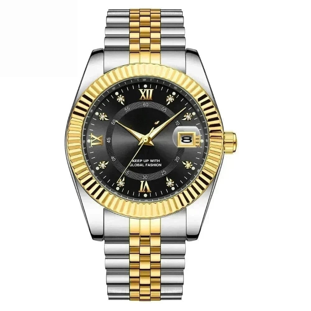 Goldenstar 40mm Herrenarmbanduhr - Wasserdicht - Edelstahl