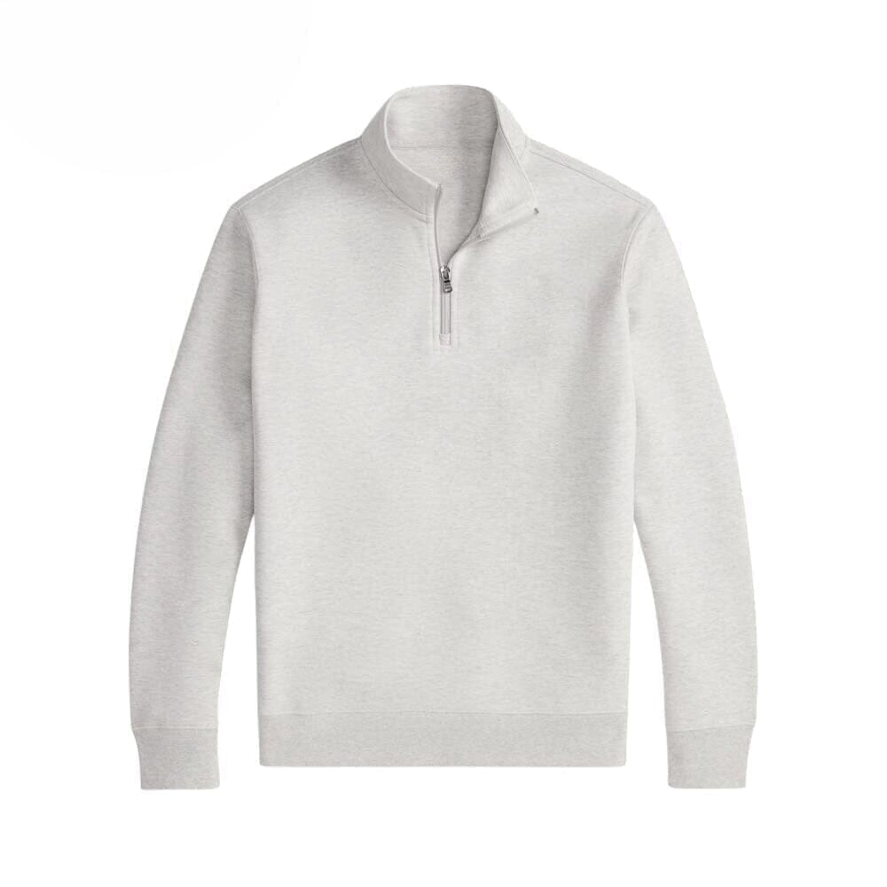 Doppelstrick Stehkragen Pullover Mit Viertelreißverschluss