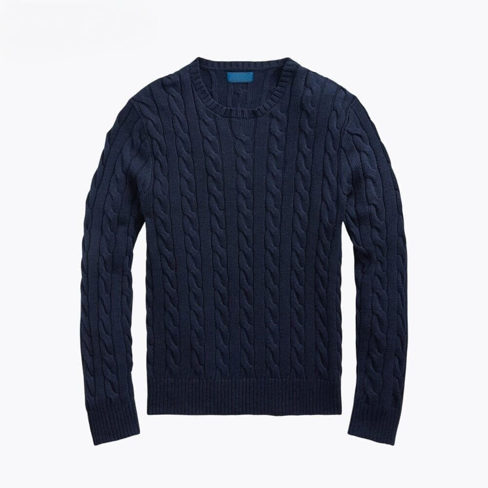 Baumwoll-Pullover Mit Zopfmuster