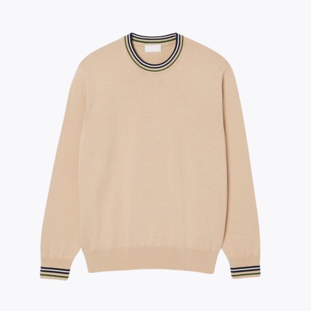 Gestreifter Baumwoll-Jersey Pullover