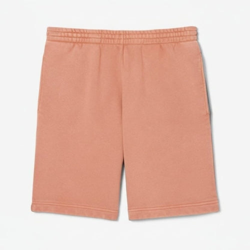 Baumwoll-Fleece Shorts Mit Wascheffekt